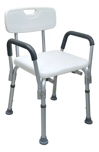 Silla para ducha en aluminio con apoyabrazos