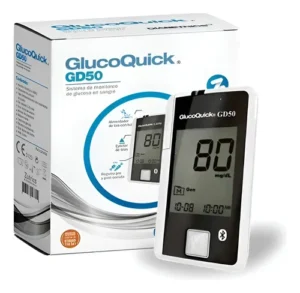 Glucómetro Glucoquick GD50 Diamond + 50 tirillas + 50 lancetas