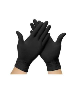 Guantes de nitrilo negro x 100 unidades