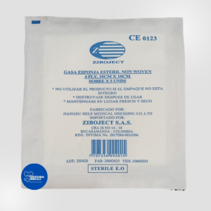 Gasa estéril zibojec de 10 x 10 cm x 25 sobres