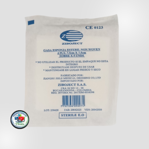 Gasa estéril zibojec de 7.5 x 7.5 CM x 25 sobres