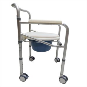 Silla sanitaria en aluminio con ruedas
